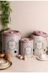 Patates Soğan Sarımsak Saklama Kabı 3 lü Set, Rosy