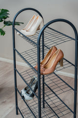 5 Katlı Metal Ayakkabılık, Geniş Kapasiteli Tel Raf Ayakkabı Düzenleyici, Düzenleyici Raf