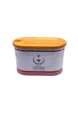 Er003-4o Country Bakery Desenli Ahşap Kapaklı Ekmeklik 11 Lt