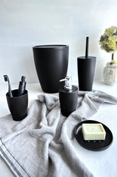 Pure Banyo Seti 5'li - Siyah