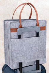 Deri Kulplu Ayakkabı Seyahat Çantası