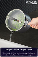 Cam Kapaklı Sos Tenceresi 16 CM