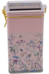 Er053-1g Botanica Pink Desenli Dikdörtgen Metal Saklama Kabı 8x10 Cm