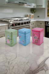 Evle Kare Saklama Kabı 105x105x160 3 Lü Set