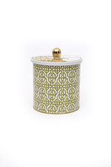 Forrest Desenli Yuvarlak Metal Saklama Kabı 14 Cm, Erzak Kabı 14 Cm X 15 Cm Er143-4g