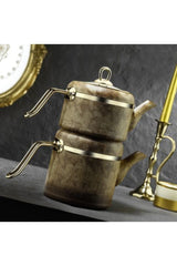 Brioni Royal Stone Takım Çaydanlık Kaplan Gözü & Altın Rsbg-02tk