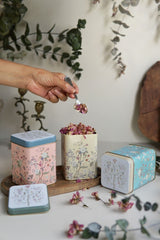 Kare Metal Saklama Kabı 75x75 3lü Set Botanica Erb24u2