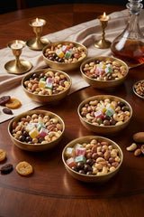 6 Parça Gold Metal Çerezlik Seti 6’lı – Ø9 cm Yükseklik 3 cm