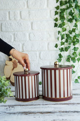 Circus Desenli Metal Saklama Kabı 2'li Set 2.1 Litre + 4.1 Litre Erb48t8