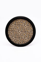 Leo Desenli Yuvarlak Metal Tepsi - Çay Kahve Tepsisi - Sunum Tepsisi 37 Cm Ee163-v4