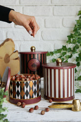 Circus Desenli Metal Saklama Kabı Seti - 3'lü Set (1,3 Lt - 1,7 Lt - 2,1 Lt) ERB30T8