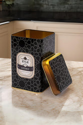 Er022-v2 Trellis Desenli Kare Metal Saklama Kabı 11x11 Cm