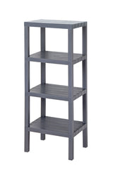 Çok Amaçlı 4 Katlı Antrasit Raf, Banyo Rafı, Mutfak Rafı, Saksılık