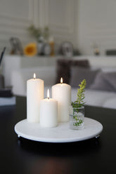 Sunumluk - Beyaz Mermer, Sunum Tabağı - 28 cm