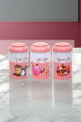 Evle Silindir Saklama Kabı Ø105 3 lü Set, Sprinkles Set