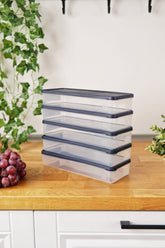 Derin Dondurucu Saklama Kabı 5'li Set (5 x 1 Lt), Mavi