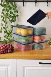 Derin Dondurucu Saklama Kabı 6'lı Set (6 x 2.1 Lt), Mavi