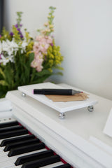 Beyaz Mermer Dikdörtgen Sunum Tabağı 24x12 cm | Çok Amaçlı Dekoratif Stand