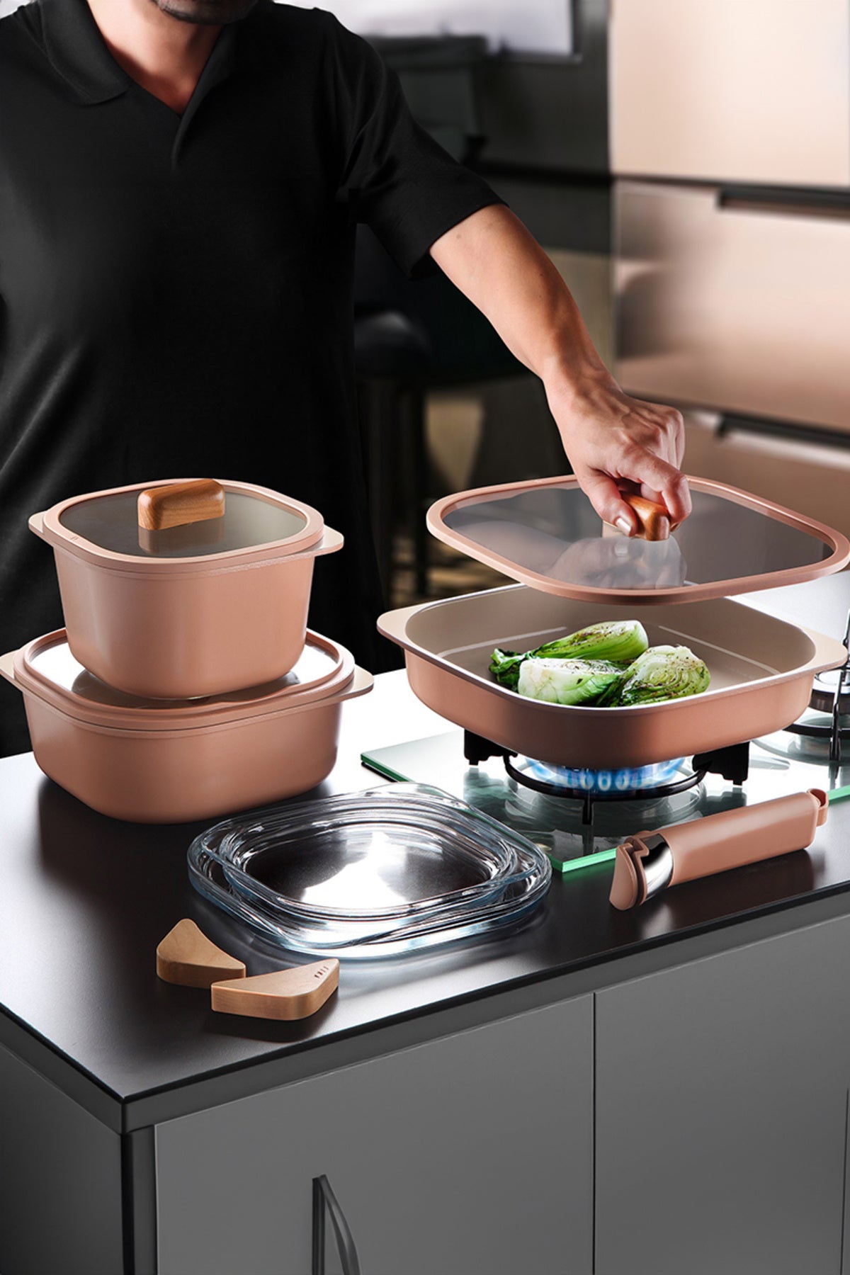 Neoflam Fika Comfort Terracota Tencere ve Tava Seti 10 Parça
