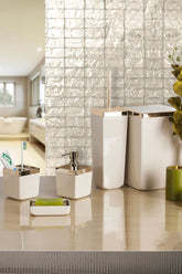 Toskana Banyo Seti / Bej-Altın Çerçeve