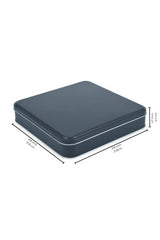 215x215x47 mm Metal Kapaklı Baskısız Metal Kutu, Mat Siyah, 36 Adet