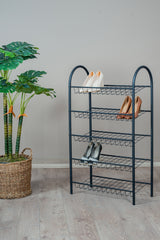 5 Katlı Metal Ayakkabılık, Geniş Kapasiteli Tel Raf Ayakkabı Düzenleyici, Düzenleyici Raf