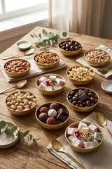 12 Parça Gold Metal Çerezlik Ø9 cm – 12’li Set (Yükseklik 3 cm)