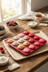 16 Gözlü Silikon Makaron Kalıbı