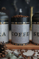 Silindir Saklama Kabı Ahşap Stantlı Ø105 3 Lü Set, Mosaic Erb56u1