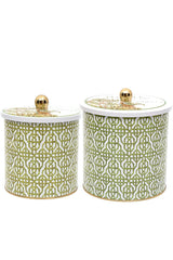Forrest Desenli Metal Saklama Kabı 2'li Set 2.1 Litre + 4.1 Litre Erb48u3