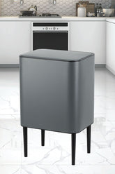 Nova Bölmeli Çıkarılabilir Metal Çöp Kovası 26 LT VP-513