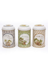 3'lü Metal Saklama Kabı Seti Ø105 Erzak Kabı Kavanoz Takımı, Forrest Erb04u3