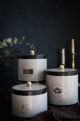 Azura Desenli Metal Saklama Kabı Seti - 3'lü Set (2,9 Lt - 3,5 Lt - 4,1 Lt) ERB31V3