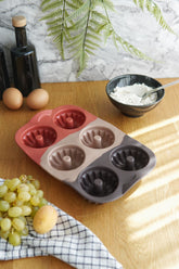 6'lı Mix Muffin Kalıbı, Platinum Silikon