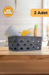 Evle Deri Desenli Sepet, 2'li Set
