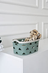 Deri Desenli Saklama ve Düzenleme Sepet Takımı (4'lü), Yeşil