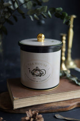 Azura Desenli Yuvarlak Metal Saklama Kabı, Erzak Saklama Kabı 14 Cm X 15 Cm Er143-8f