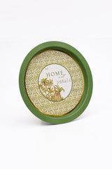 Forrest Desenli Yuvarlak Metal Tepsi - Çay Kahve Tepsisi - Sunum Tepsisi 37 Cm Ee163-8i