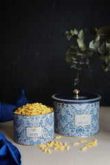 Azulejos Desenli Metal Saklama Kabı Seti - 2'li Set (1,3 Lt - 2,9 Lt) ERB53T6