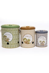 Metal Patates Soğan Kovası - Sebzelik - Patates Soğanlık Sepeti Sarımsaklık 3lü Set, Forrest Erb29u3