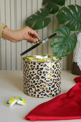 Leo Desenli Erzak Saklama Kabı - Metal Saklama Kabı 17,5 Cm X 15,5 Cm Er146-v4