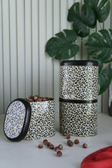 Erb07v4 Oval Metal Saklama Kabı 3 Lü Set, Leo