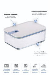 Neoflam Perfect Seal Derin Cam Saklama Kabı 1600 ML