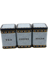 Kare Metal Saklama Kabı 87x87X125, 3 Lü Set, Mosaic