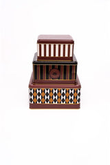 Circus Desenli Metal Saklama Kabı, Organizer Kutu, Makyaj Organizeri Erb13t8