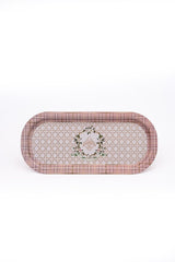 Ee168-u7 Rosy Desenli Oval Tepsi 16x35 Cm