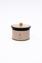 Metal Çok Amaçlı Dokulu Saklama Kabı, Dekoratif Saklama Kutusu 14 Cm, Azura Er141-6f