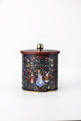 Tales Desenli Yuvarlak Metal Saklama Kabı, Erzak Saklama Kabı 14 Cm X 15 Cm Er143-9a