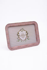 Ee169-u7 Rosy Desenli Dikdörtgen Tepsi 32x43 Cm