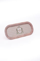 Ee168-u7 Rosy Desenli Oval Tepsi 16x35 Cm